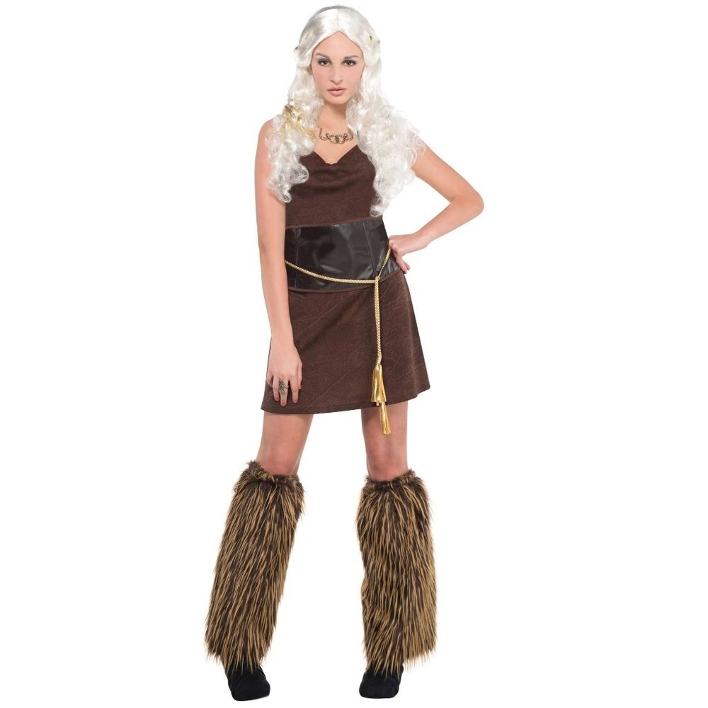 Gods & Goddesses Warrior Mini Dress Costume Women One‎ Size Faux Vegan Leather